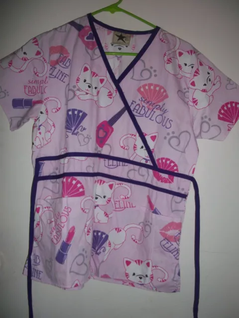 Lot Of 6: Ladies Uniform Scrub Tops & Pants   Size Xs