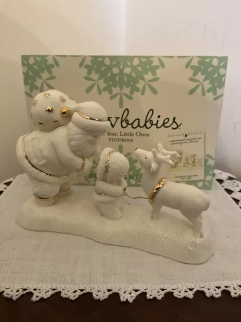 SNOWBABIES Next Year, Little Ones Figurine Santa Reindeer Christmas 807369 2010