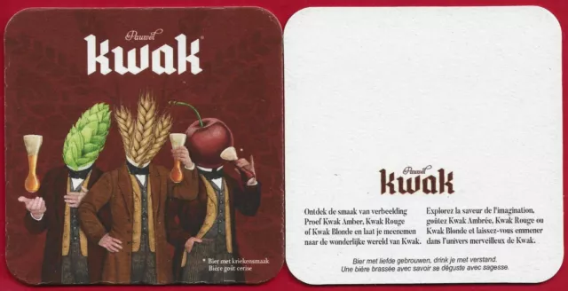 Sous-Bock viltje coaster Pauwel KWAK  Bière goût cerise Explorez la saveur...