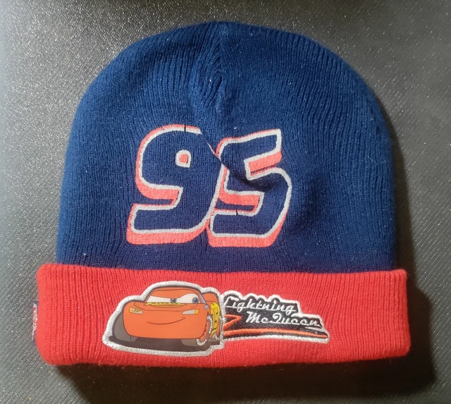 KIDS DISNEY PIXARS Cars LIGHTENING McQUEEN 95 Blue & Red Stocking Winter Hat £2.90 PicClick UK