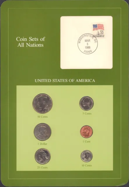 Coin Sets of All Nations United States of America USA BU 1979-1986