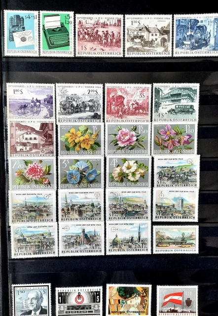 Briefmarken Österreich postfrisch, Sammlung 1960-er Jahrgänge