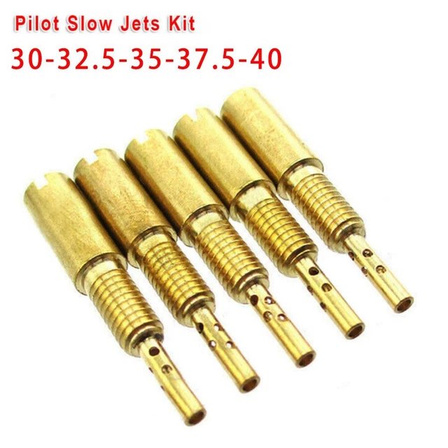 STONEDER Vergaser Pilot Jets Set – #30-32.5-35-37.5-40 Für Mikuni HS/HSR/RS/TM Vergaser Mit Gaspumpe