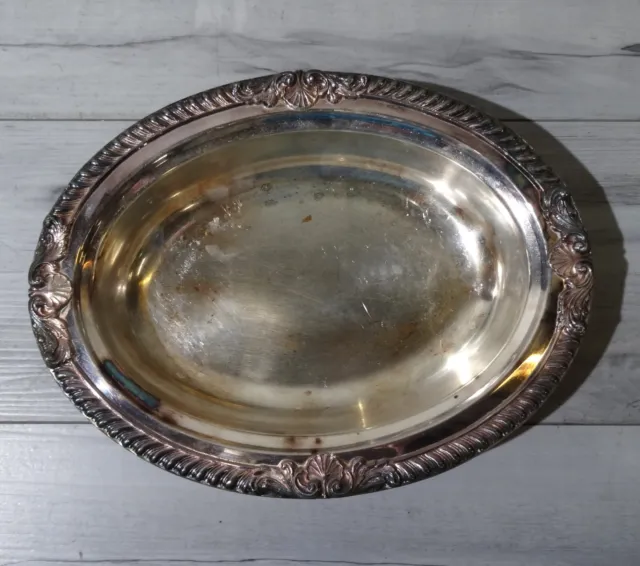 EPCA Bristol Silver Plated Ornate Oval Dish