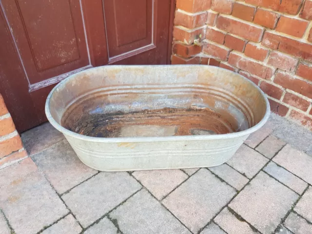 ANTIKE KINDERBADEWANNE ZINKWANNE Zinkbadewanne Pflanzkübel Teich dicht