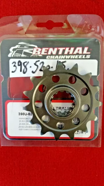 Kawasaki ZX-6'R (ZX 636) 2003-2005 15T 520 Renthal 398u Gear Box Sprocket. New .