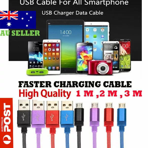 USB 2.0 Fast Charging Long Data Sync Micro USB & Android Wireless Charger Cable