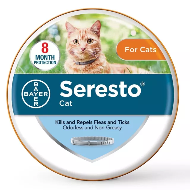 Cat Collar Seresto 8 Month Flea & Tick Prevention Provides long term protection/