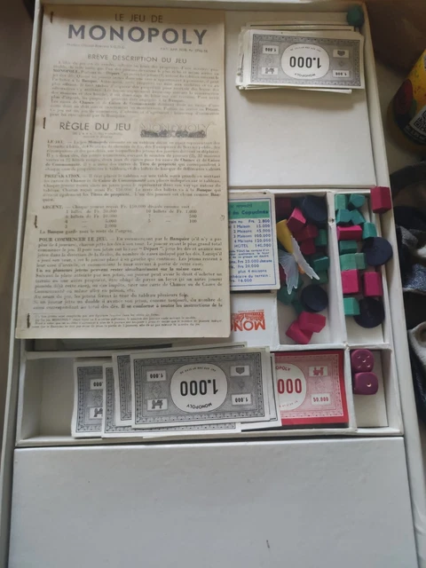 Monopoly DE LUXE PARKER - Jeux de Société Complet Ancien 8 pions Livré Gratuit