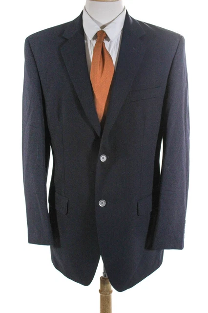 Calvin Klein Men's Wool Blazer Navy Blue Size 40L