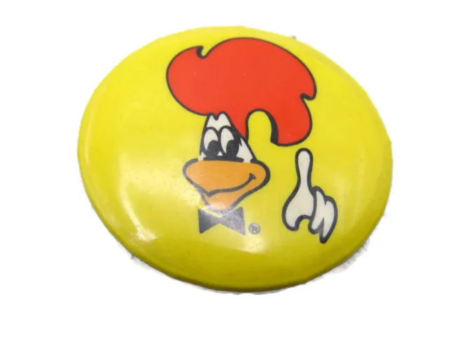 Road Runner Character Graphic Button Yellow Background