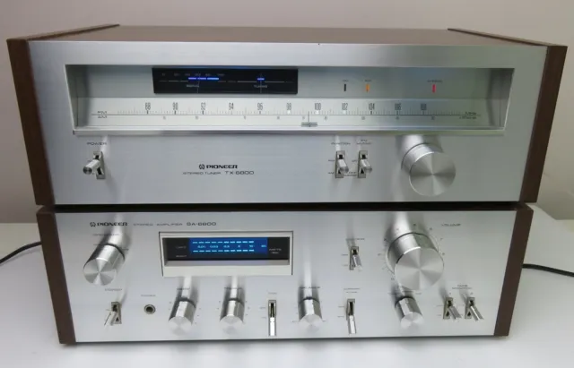 PIONEER 2PC AMPLIFIER SA-6800 + TUNER TX-6800 SERVICED FULLY RECAPPED+ LED's