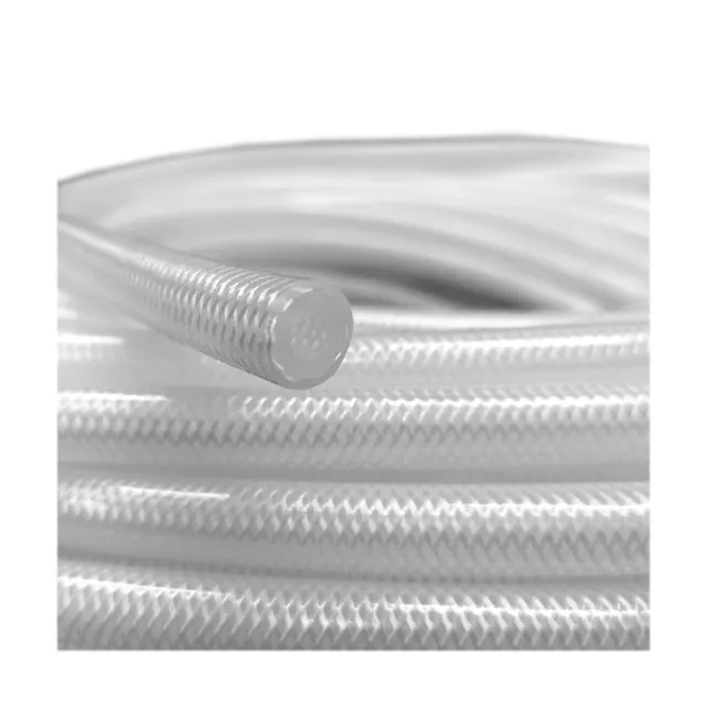 Virgin Methanol SILICON HOSE 6mm bore PVC Reinforced Fuel pipe -Clear NOT PETROL