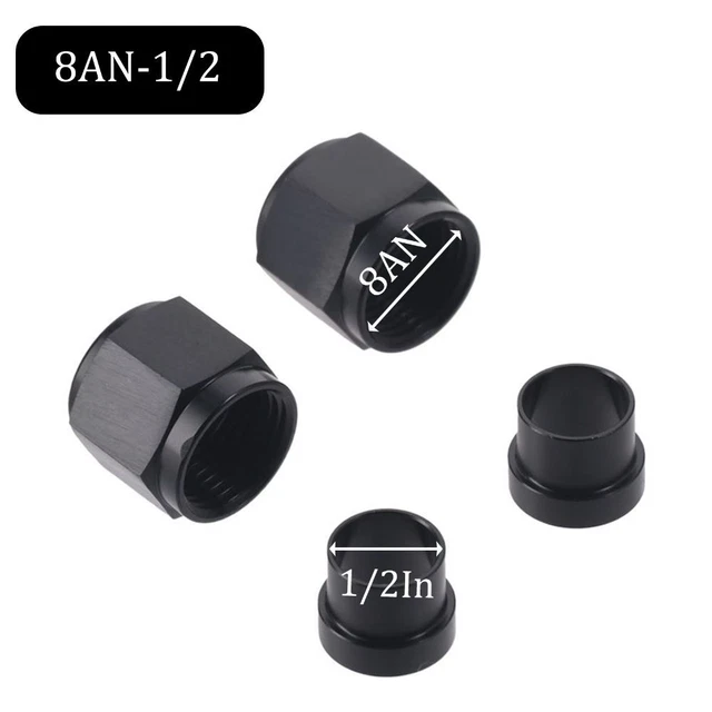 2PCS BALCK ADAPTER 8AN To 1 2 Fuel Line Adapter Adapter Fitting For 2pcs-balck-adapter-8an-to-1-2-fuel-line-adapter-adapter-fitting-for