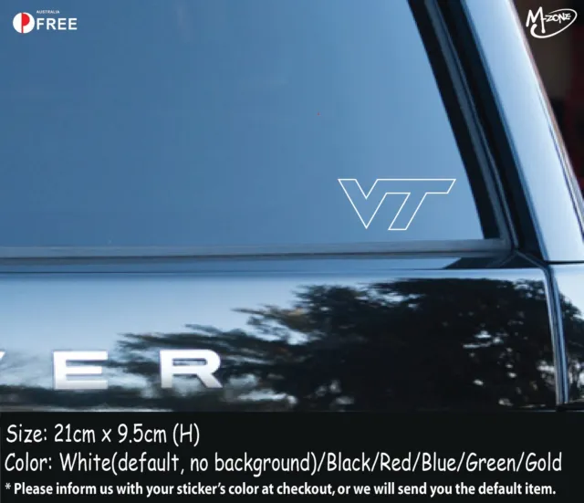 virginia tech hokies Stickers Reflective Car Decals University Team Best Gifts