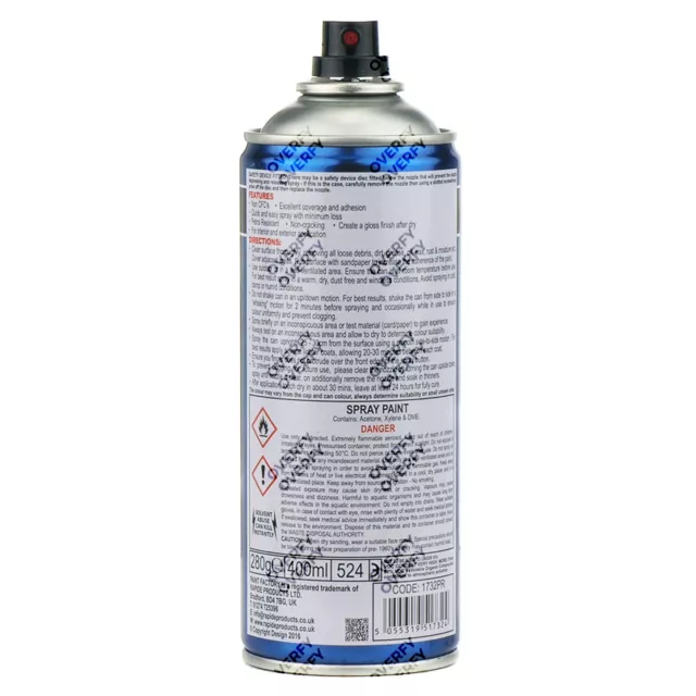 x1 400ml All Purpose Black Gloss Aerosol Spray Paint Can Household Car Wood Etc 2