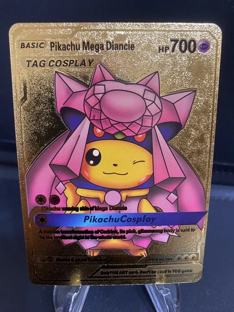 POKEMON VMAX COSPLAY Pikachu Gold Foil Fan Art Cards Full Set of