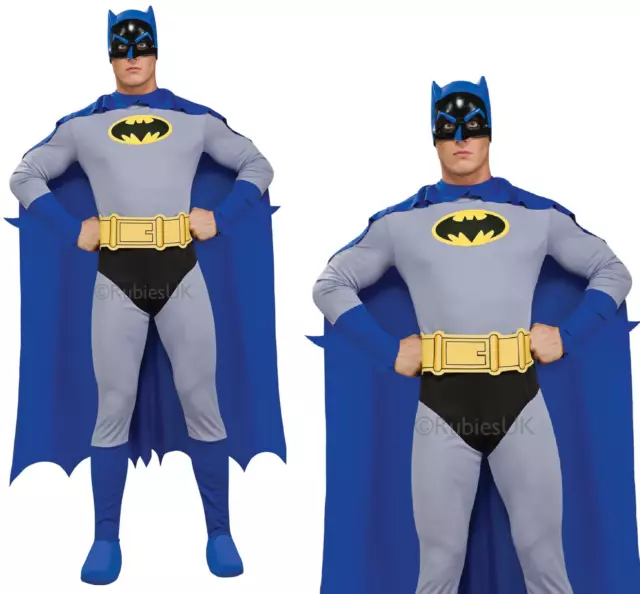 Adulto de Lujo Brave Bold Batman Disfraz Hombre con Licencia Conjunto de Fiesta