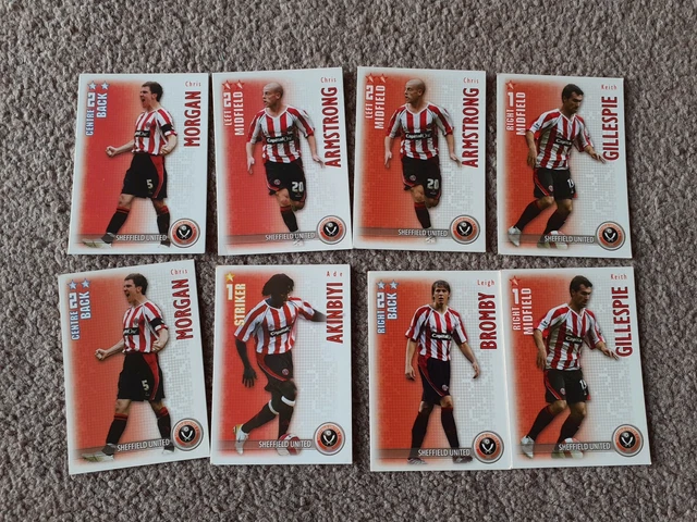 8 Sheffield Utd FC Shoot Out Fußball Sammelkarten 2006-2007 Top Zustand