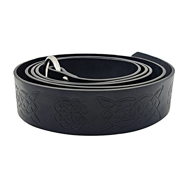 Cintura Medievale in Pelle Cintura O Rinascimento Cavaliere Fibbie Cintura Uomo Nero T1C8