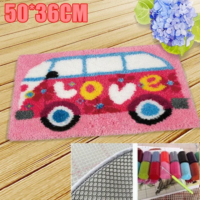 50*36cm Latch Hook Rug Kit DIY Mat Rug Making Handmade Needlework Embroidery Mat