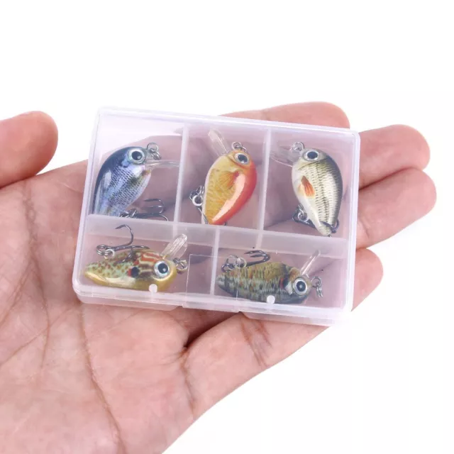 Mini 5 Color/Box Floating Crank Baits Pike Perch Trout Lures Fishing New 2.7cm 2