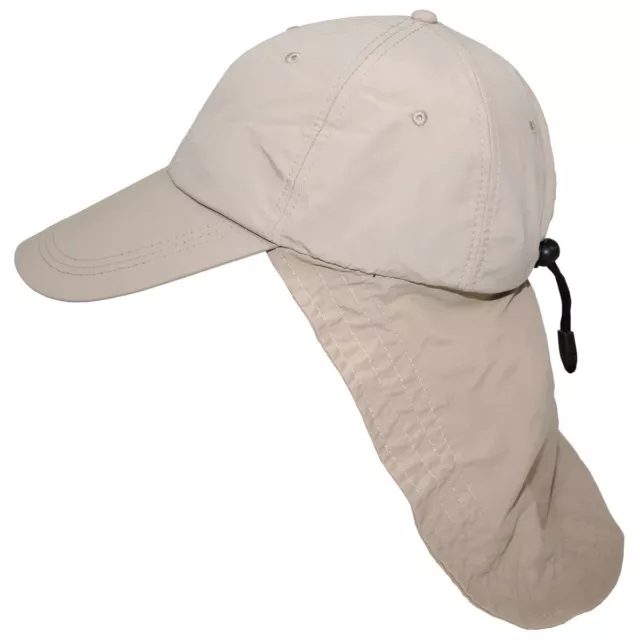 MFH Cap Sahara Mütze Beige langer Nacken Schutz Sonne Sommer Cappy khaki NEU