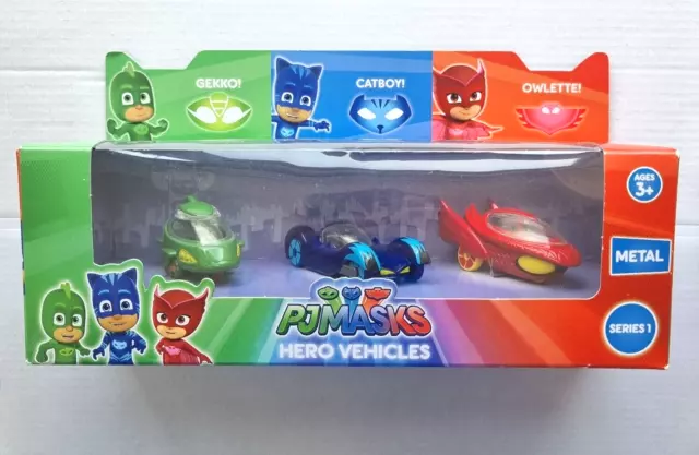 pj masks die cast metal Hero Vehicles cars Pack of 3