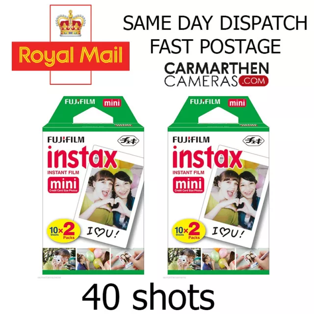 Fujifilm Fuji Instax Mini Colore Pellicola Istantanea 2x20 Scatti = 40 Scatti