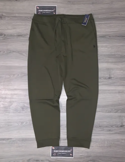 POLO RALPH LAUREN Men’s Big & Tall Olive Green Double Knit Jogger Pants NEW NWT