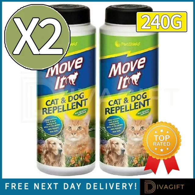 2 X 240G Pet Cat Dog Animal Repellent Powder Non Toxic Repeller For Garden Home