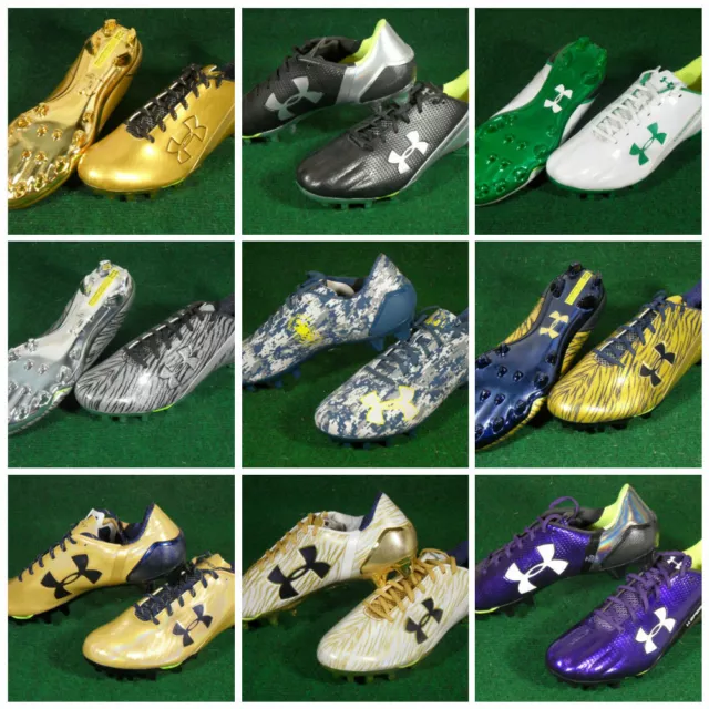 Under Armour UA Speedform Spotlight MC Football Cleats Black Gold Silver Purple