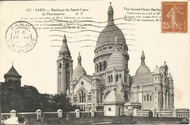 Paris postcard - Basilica of the Sacred Heart of Montmartre - cha