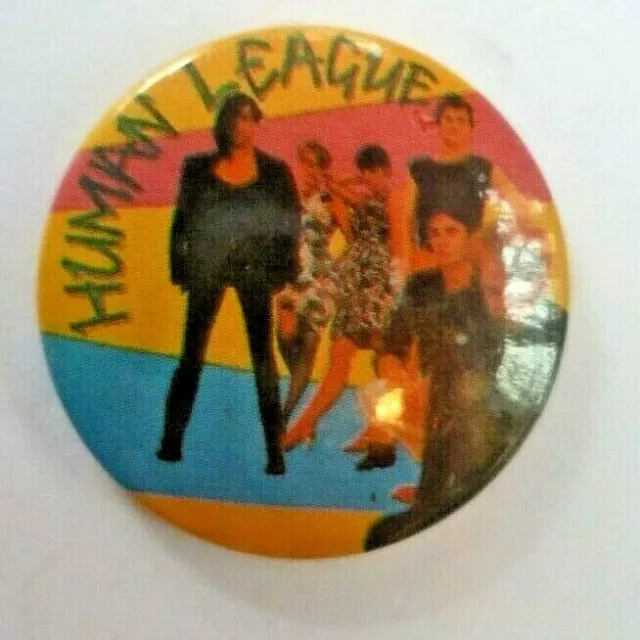 The Human League 1970/80s Original Vintage Pin Badge British Synth Pop New Wave