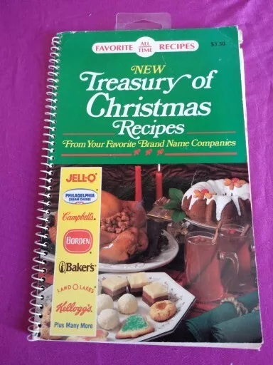 Vintage Cookbook Treasury of Christmas Recipes from your favorite brand name