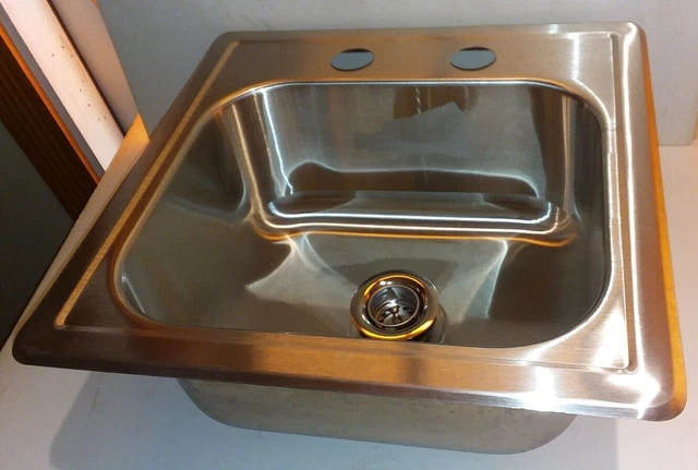 Barra de preparación fregadero utilitario de cocina de 15""x15"" de acero inoxidable montaje superior montaje superior de montaje superior