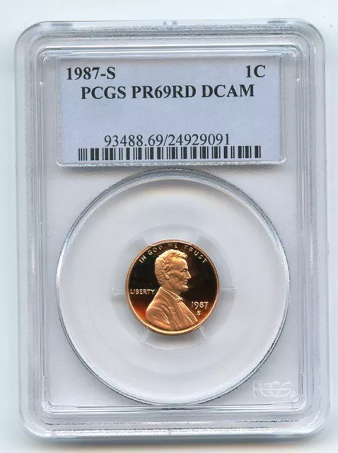 1987 S 1C Lincoln Cent Proof PCGS PR69DCAM