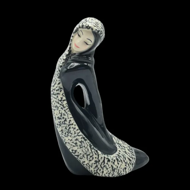 Vtg. 1950s Ceramic Arts Studio Blythe MCM Lady Figurine 6”