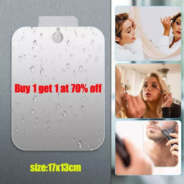 Anti Fog Shower Mirror Shower Shave Mirror Acrylic Fogless Bathroom Washroom