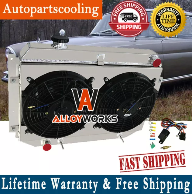 4 Row Radiator Shroud Fan For 1971-80 Holden HQ HJ HX HZ Kingswood 253/308 V8