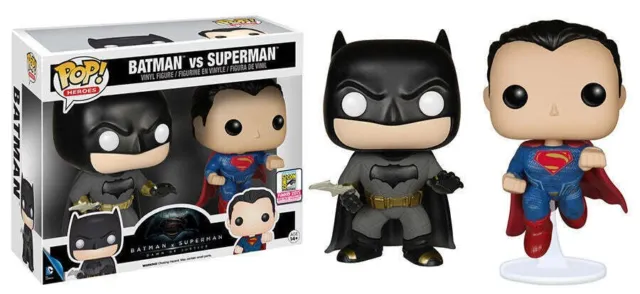 Funko Pop! Batman v Superman 2 Pack 2015 San Diego Comic Con Exclusive 500 Pcs