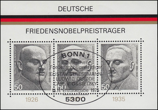 Block 11 Nobelpreisträger - Verschnitt: links schmal, rechts breit, ESSt BONN