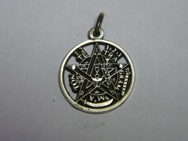 Grand Pendentif Pentacle ésotérique En Argent 925 Bruni - Neuf Avec étiquettes