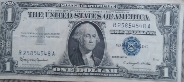 💵 1957 Series B STAR NOTE BLUE SEAL Silver Certificate ($1 One Dollar Bill) 💵