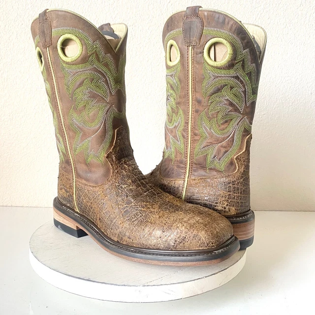 Laredo Men's Nashville 12" J-Toe Cowboy Boots In Brown Peanut Crunch Leather - 10.5 D - View #6