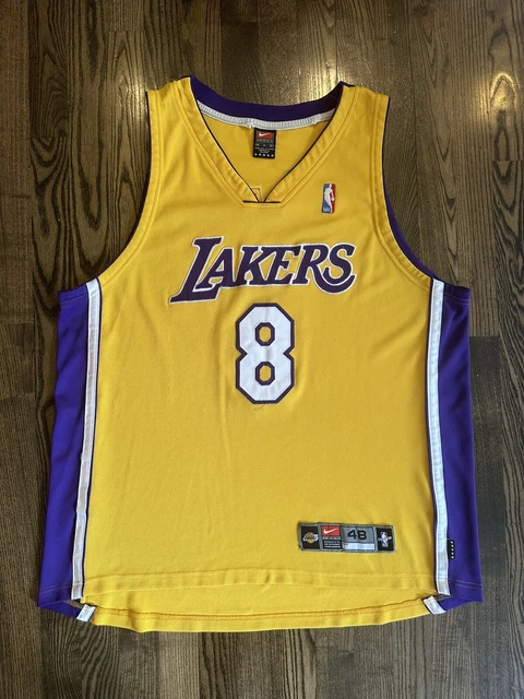 Nike KOBE BRYANT #8 Los Angeles LA Lakers Blue HWC Script Jersey Small 36 S