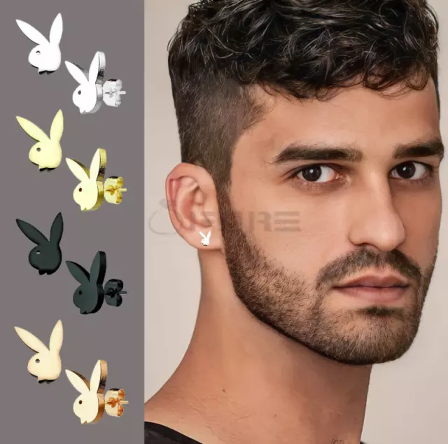 Playboy bunny earrings men deals