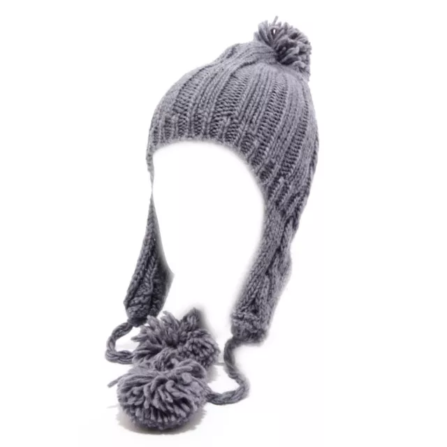 96687 cuffia donna CYCLE LANA ALPACA viola grigio hat woman