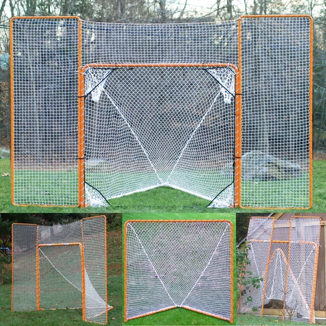 Professional Lacrosse Folding Goal Net Backstop Targets Orange 6' x 6'