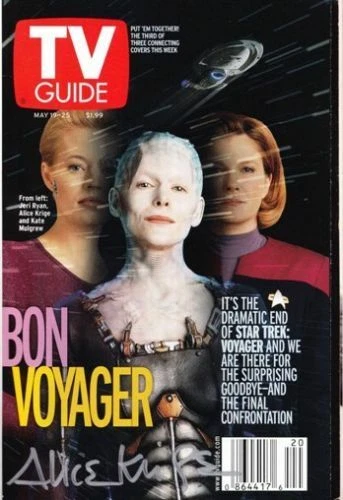 T.V. GUIDE  STAR TREK ALICE KRIGE  TV Guide May 19-25, 2001 hand signed